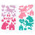Moosgummi Glitter-Sticker Einhorn, 37 Stck sortiert Bild 2