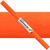 Krepppapier-Rollen, nassfest, 50 cm x 2,5 m, 1 Rolle, hellrotorange - Hellrotorange