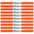 Krepppapier-Rollen, nassfest, 50 cm x 2,5 m, 10 Rollen, hellrotorange - Hellrotorange