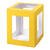 NEU Minilaternen Rohling zum Stecken, 400g/m², 10x10x12cm, 1 Stück, Gelb - Gelb