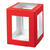 NEU Minilaternen Rohling zum Stecken, 400g/m², 10x10x12cm, 1 Stück, Rot - Rot
