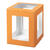 NEU Minilaternen Rohling zum Stecken, 400g/m², 10x10x12cm, 1 Stück, Orange - Orange