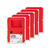 NEU Laternen Rohlinge zum Stecken, 400g/m, Eckig: 13,5x13,5x18cm, 5 Stck, Rot - Rot