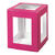 NEU Laternen Rohling zum Stecken, 400g/m², Eckig: 13,5x13,5x18cm, 1 Stück, Pink - Pink