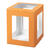 NEU Laternen Rohling zum Stecken, 400g/m², Eckig: 13,5x13,5x18cm, 1 Stück, Orange - Orange