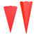 Schultten aus 3D-Welle zum Stecken, 68cm, 5 Stck, rot - Rot