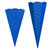 Schultten aus 3D-Welle zum Stecken, 68cm, 5 Stck, blau - Blau
