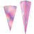 NEU Metallic-Schultütenrohling mit Steckverschluss, stabiler Karton 400g/qm, 6-eckig, 65 cm, 1 Stück, Irisierend Pink - Irisierend Pink