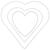 NEU Metallherz wei, 3er-Set, 15 / 20 / 28 cm