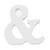 MDF Zeichen wei� 5,5x0,9cm, & - &