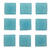 NEU Mosaiksteine aus Glas, quadratisch, 10x10x2 mm, 100 g, ca. 140 Stck, Hellblau - Hellblau