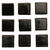 NEU Mosaiksteine aus Glas, quadratisch, 20x20x2 mm, 100 g, ca. 30 Stck, Schwarz - Schwarz