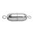 NEU Magnetverschluss oval, 12 x 6 mm, silberfarben