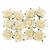 Glorex Rschen mit Draht, 30mm, 12 Stk., Wei - Rosen, Wei, 3 cm