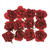 Glorex Röschen mit Draht, 30mm, 12 Stk., Rot - Rosen, Rot, 3 cm