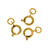 NEU Federring mit Ring, 10 Stck, 7 mm, goldfarben - 7 mm, 10 Stck, Gold