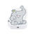 SALE Schnulli- Elefant, Grau, 28x19x8mm, 1 Stk. - Elefant Grau