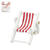 Mini Liegestuhl rot-weiß aus Holz, 5x3,5cm - Mini Liegestuhl Rot-Weiß, 5 x 3,5 cm