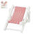 Hobbyfun Mini Liegestuhl rotweiß aus Holz 10cm - Mini Liegestuhl rot-weiß, 10 cm