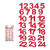 Hobbyfun Filz-Adventszahlen, ca. 2,5cm, rot - Filz-Zahlen, Rot, ca. 2.5 cm