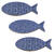 NEU Holz-Fische mit Glimmer, 40 mm, Beutel mit 6 St�ck, dunkelblau