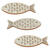 NEU Holz-Fische mit Glimmer, 40 mm, Beutel mit 6 St�ck, silber