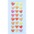 NEU SOFTY 3-D Sticker / Aufkleber, Design-Herzen, rot-orange, 1 Bogen