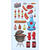 NEU SOFTY 3-D Sticker / Aufkleber, Grill-Party, 1 Bogen