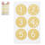 Hobbyfun Sticker Adventszahlen 4cm, natur - Sticker, Natur, 4 cm