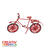 Miniatur- Fahrrad aus Metall, rot, 9,5 x 6cm - Mini Metall Farrad, rot, 9,5 x 6 cm