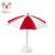 Hobbyfun Mini-Sonnenschirm, rot-weiß, 10x10cm