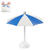 Hobbyfun Mini-Sonnenschirm, blau-weiß, 10x10cm - Mini Sonnenschirm, blau-weiß