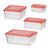 Miniatur Lunchbox-Set fr Wichtel / Geldgeschenke, 4er-Set, ca. 1,7 - 3,6 cm