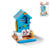 Hobbyfun Miniatur Strandhaus, 6 x 8cm, blau - Mini Strandhaus, 6 x 8 cm