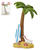 Hobbyfun Miniatur Palme mit Surfbrett, 7x15cm