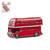 Hobbyfun Mini Doppeldecker rot ca.6x3cm, 1 St. - Mini Doppeldecker Bus, 6 x 3 cm