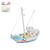 Hobbyfun Mini-Fischerboot, ca. 7,5cm, hellblau - Mini Segelschiff, 7,5 cm