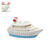 Hobbyfun Miniatur- Schiff 3D, ca.5cm weiß-blau - Mini Schiff, 5 cm