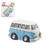 Hobbyfun Miniatur- Bus, ca. 3cm, blau-weiß - Mini Bus Bully, ca. 3 cm