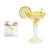 Hobbyfun Miniatur- Cocktailglas mit Deko, 4cm - Mini Cocktailglas, Resin