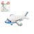 Hobbyfun Miniatur- Flugzeug, 6cm, blau-weiß - Mini Flugzeug blau-weiß, 6 cm