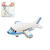 Hobbyfun Miniatur- Flugzeug, 6cm, blau-wei - Mini Flugzeug blau-wei, 6 cm