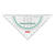 Geodreieck 16cm, mit Griff, bruchsicher, mint - Mint