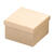 NEU Box Pappe natur, quadratisch mit Deckel, 11,5 x11,5 x 7,5 cm