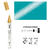 NEU Glas & Porzellan Pen / Porzellanmalstift, 2-4 mm, Metallic Trkis - Trkis