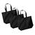 Sparpack, Baumwolltasche Maxi, Schwarz, 12 Stk.