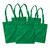 Sparpack, Baumwolltasche lange Tragegriffe, 38x42 cm, Grn, 12 Stck