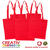 Sparpack, Baumwolltasche Rot, 12 Stck