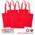 Sparpack, Baumwolltasche Rot, 24 Stck