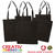 Sparpack, Baumwolltasche Schwarz, 12 Stck